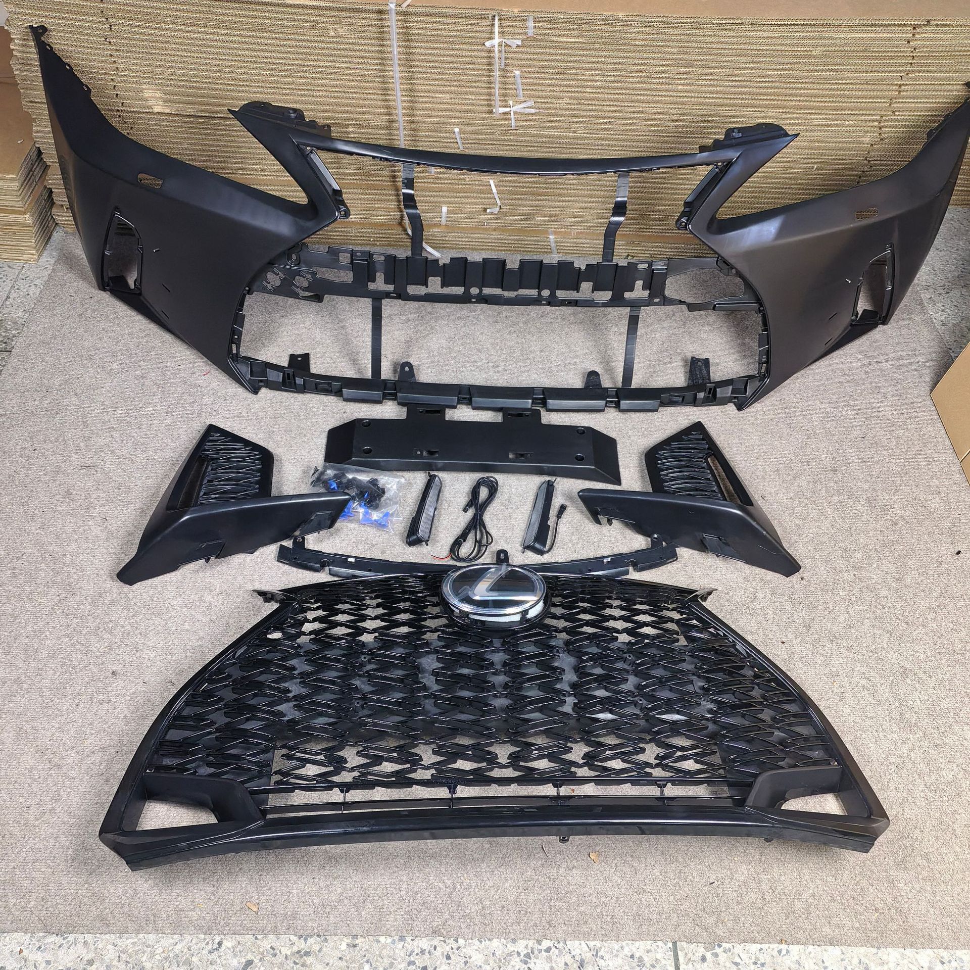 Suitable for 2006-2012 Lexus IS250 upgrade to 2021 model headlights, front bumper, and rear lip