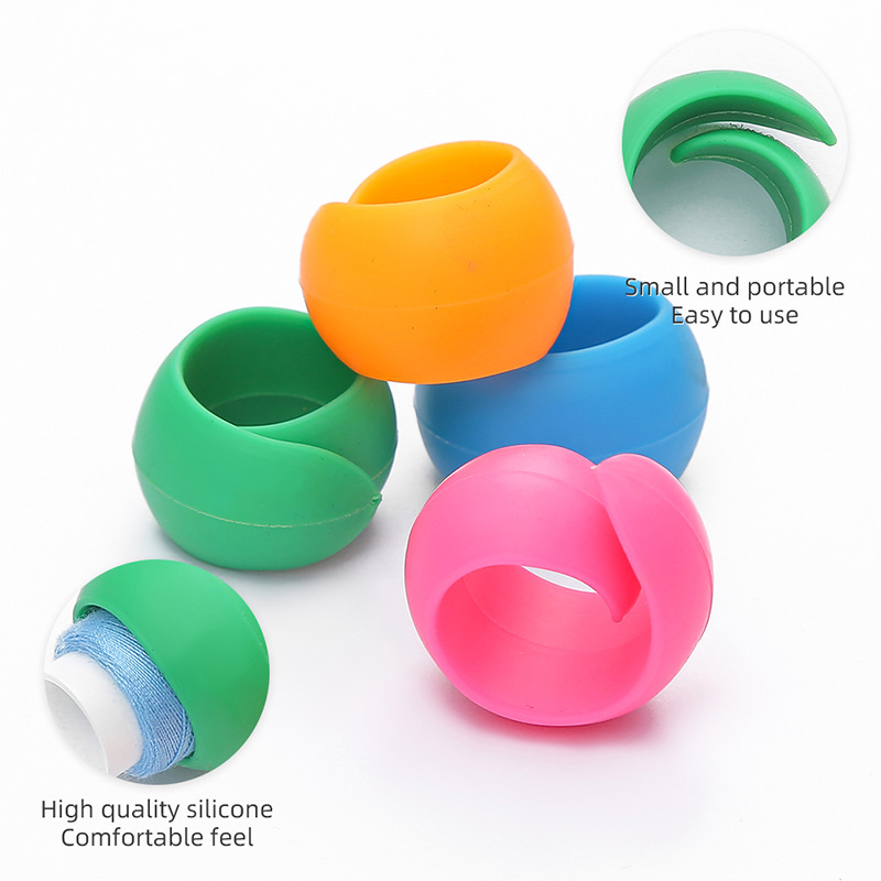 Clip de silicona Clip de lanzadera para evitar que el cabezal de hilo se caiga del carrete Clip de lanzadera fijo Herramienta de costura para almacenar hilo Anillo de lanzadera