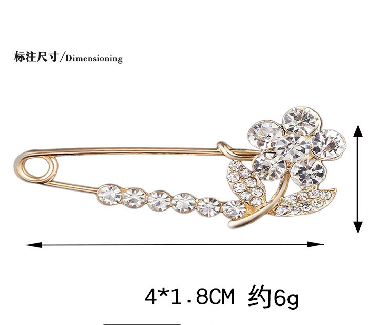 Corea del Sur de alta calidad aleación ramillete ropa ajustada a la cintura anti-exposición hebilla pequeño Cisne broche de las mujeres simple todo-fósforo PIN image 9