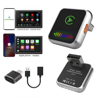 Carplay Box Upgraded Version with Simsiz CarPlay və Android Auto - k20b-silver-adapter-extension-cable