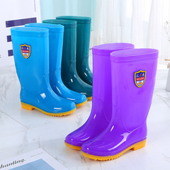 High-top rain boots wholesale, waterproof shoes, rain boots, rubber boots, tall overshoes, water boots for women, adult fashion, car washing, non-slip, summer.