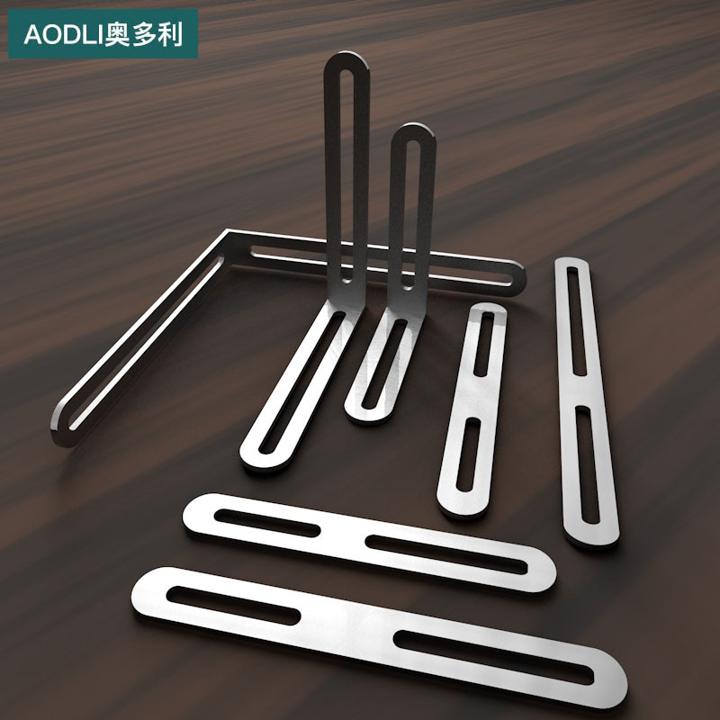 Factory wholesale thickened long hole stainless steel 90 degree movable right angle code L-shaped fixed bracket laminate bracket accessories