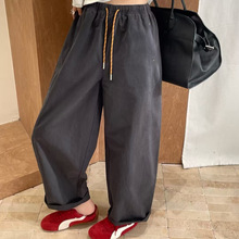 2025秋季新款女下装哈伦裤日系九分裤宽松女裤休闲裤大码ins外贸