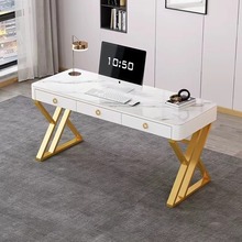 岩板电脑桌台式大尺寸办公桌轻奢现代高端高级感收纳多功能书桌