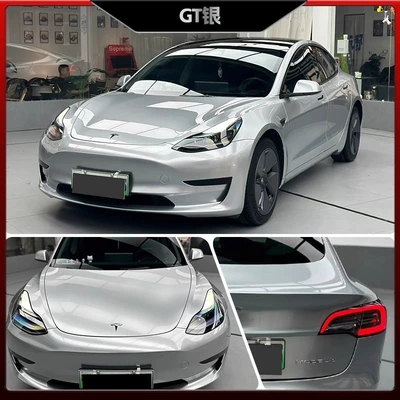car color change film GT: Auto Color Change Film - petgt-silver-porsche-152m-17m