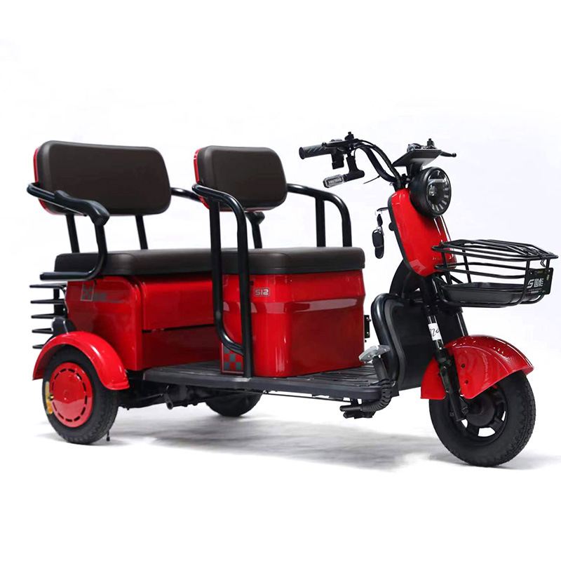 Exportación de comercio exterior C6 vehículo eléctrico asistido de edad avanzada scooter eléctrico familiar para recoger a los niños nuevo triciclo