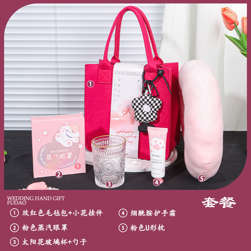 美业伴手礼实用小众高级定.制妇女节礼品美容院活动礼品手提毛毡|undefined