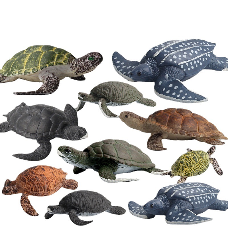 Modelo animal de simulación juguete múltiple tortuga muñeca adornos de plástico modelo de juguete animal modelo de mesa de arena escena