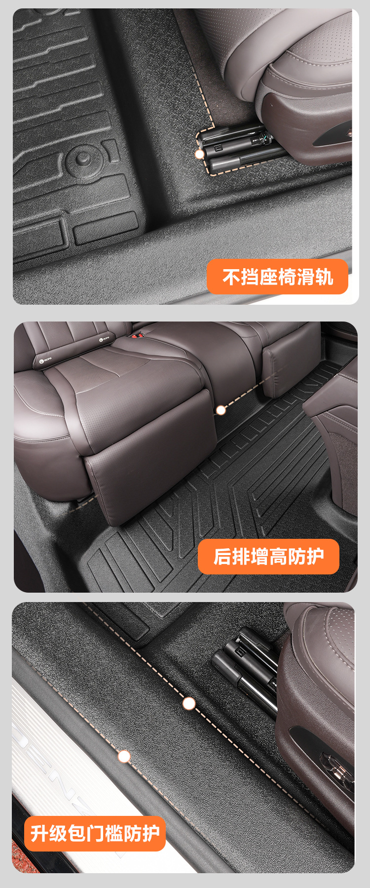Suitable for BYD Denza Z9/Z9GT full coverage interior modification 24-piece TPE car floor mats