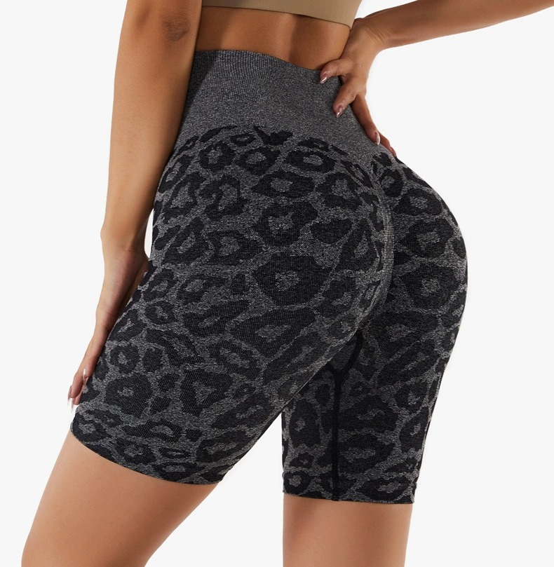 ATHVOTAR Shorts Seamless Leopard Print Casual Women Biker Push Up Elastic Fashion Shorts Running Sports Cycle Gym Fitness Shorts versace jeans couture