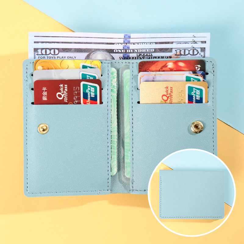 Nuevo paquete de tarjetas doblables de tarjetas bancarias ultra delgadas cartera pequeña tarjeta de vehículo de motor simple y delgada tarjeta de tarjetas