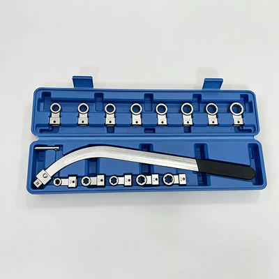 Customized 15-piece set of idler pulley belt wrenches, adjustable belt wrenches for automotive engines, and belt tensioning wrenches (Mühərrik alətləri) - car-engine-idler-pulley-belt-wrench