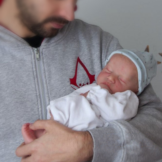19inch reborn Levi sleeping baby simulación bebé renacimiento muñeca una pieza