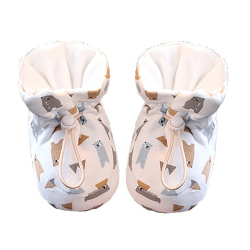 Newborn Baby Shoes Spring and Autumn Season Fabric Shoes 0-3 Months 6-12 Male and Female Baby Soft Sole Toddler Shoes and Socks Learning to Walk Non-Slip