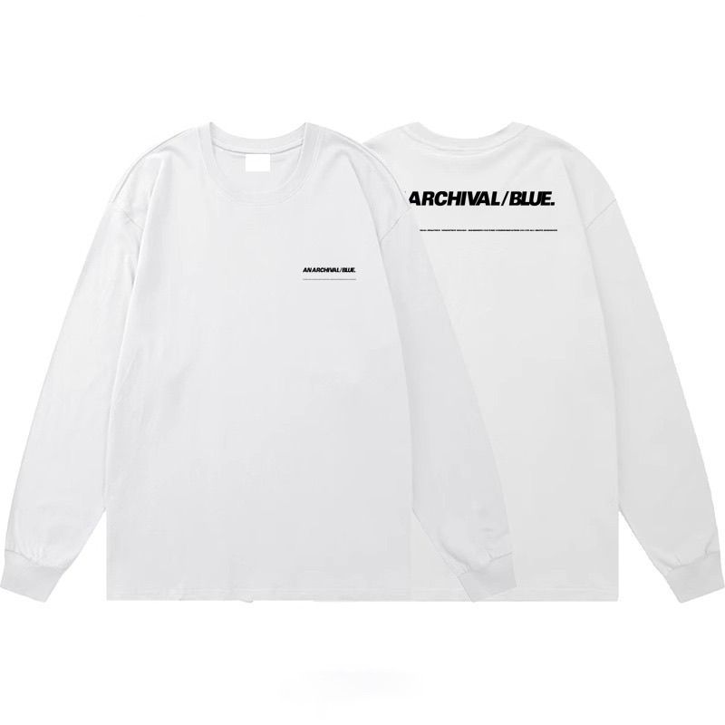 boy European And American Style Casual Cotton Long Sleeve T-Shirt For Men 220g Autumn Winter Heavyweight Round Neck Loose_viptrois.com