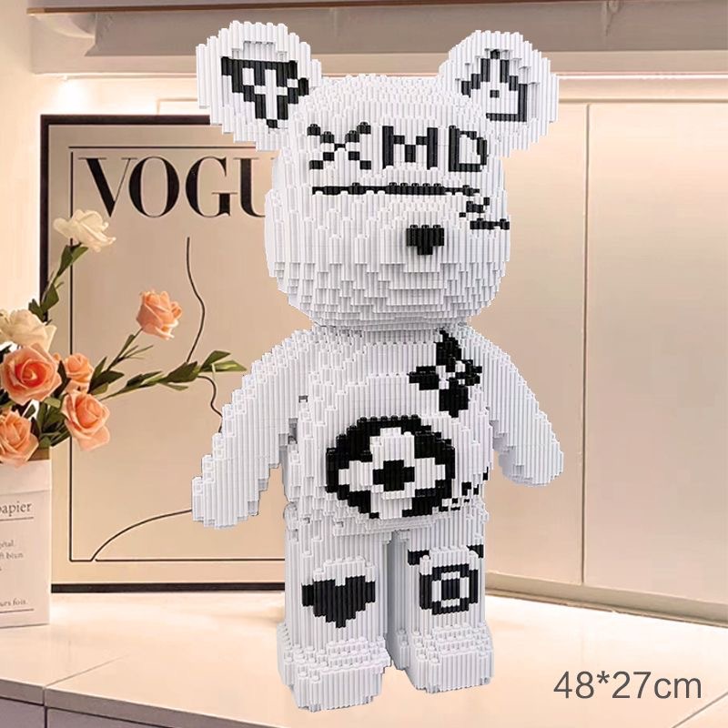 Nuevo oso de bloques de construcción de gran tamaño de 50cm compatible con bloques de construcción de Lego juguete de pellets ensamblado niño regalo de cumpleaños para niña