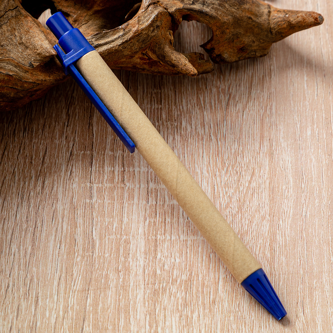 Presione bolígrafo de plástico de papel movible bolígrafo de regalo publicitario de papelería mayorista de estudiantes imprime logotipo de papel kraft bolígrafo de plástico