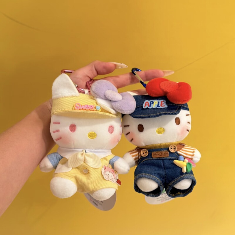 Authentic Spring Outing Kitty Cat Doll Bag Decoration Cartoon Cute Pendant Kt Keychain Decoration Gift