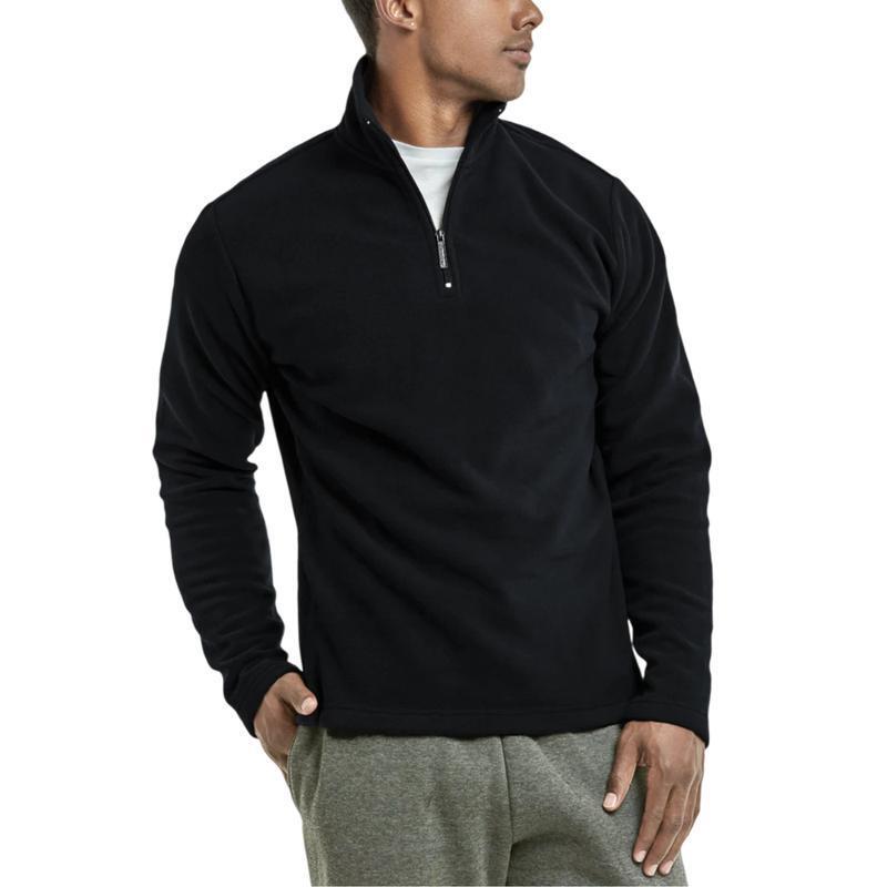 Q8777 Dropshipping Aliexpress Amazon Cross-Border New Men's Fleece Jacket Quarter Zipper