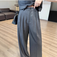 BI入【私服西裤】天丝羊毛垂感阔腿裤立裁遮肉品质休闲裤女