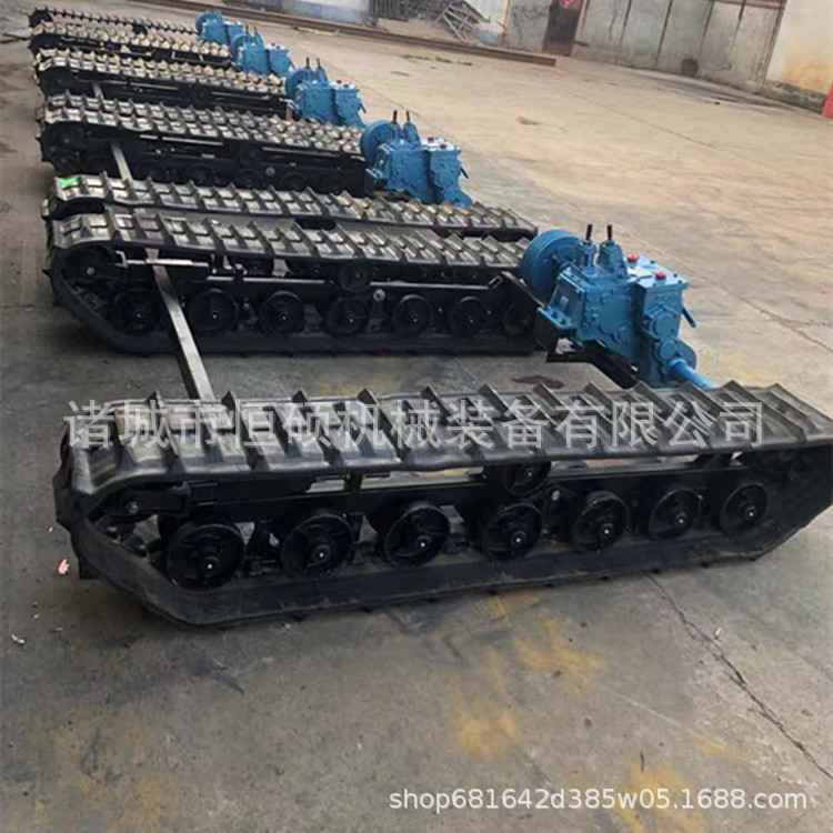 恒硕厂家直销履带底盘总成收割机底盘电动履带底盘运输车总成