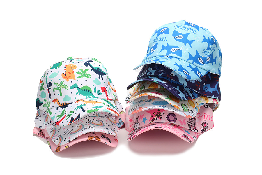 154g Weight Hat Classification Polyester Fabric Type Baseball Cap Hats Type 1 Piece Quantity Holiday, Daily Occasion Cartoon, Shark, Whale Pattern All Seasons Season Children Unisex Gender Cute Style Children Unisex Cute Cartoon Shark Whale Baseball Cap 无