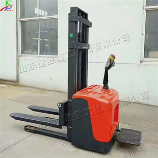 Electric cargo handling stacker workshop loading and unloading lifting truck hand push station rack hydraulic forklift