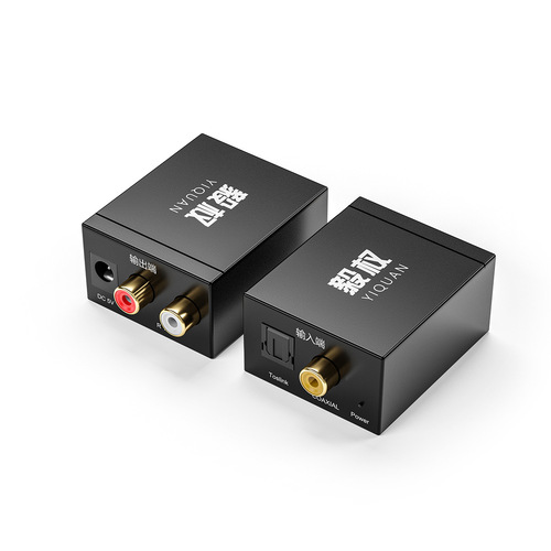 Digital-to-Analog Fiber Optic Coaxial Audio Converter Digital-to-Analog Signal Audio Cable Receiver Converter