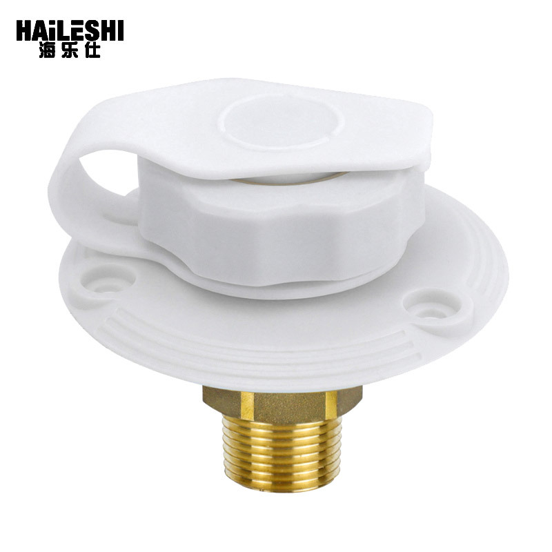 Universal Black and Yellow Water Inlet Kit for Rvs, One-Way Water Valve Filling Port with Dust Plug and Water Inlet for Yachts