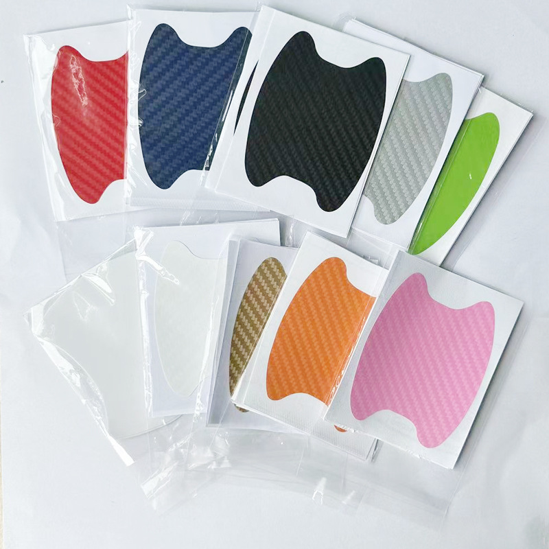 Protectores de manijas para autos – vinilo adhesivo de fibra de carbono, antiarañazos, película protectora universal