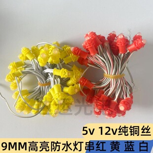 Factory direct LED string 9mm outdoor waterproof holiday decoration Christmas 12V luminous characters exposed sign string