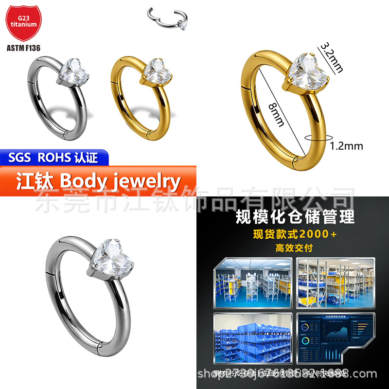 Pointed titanium steel lip stud product view