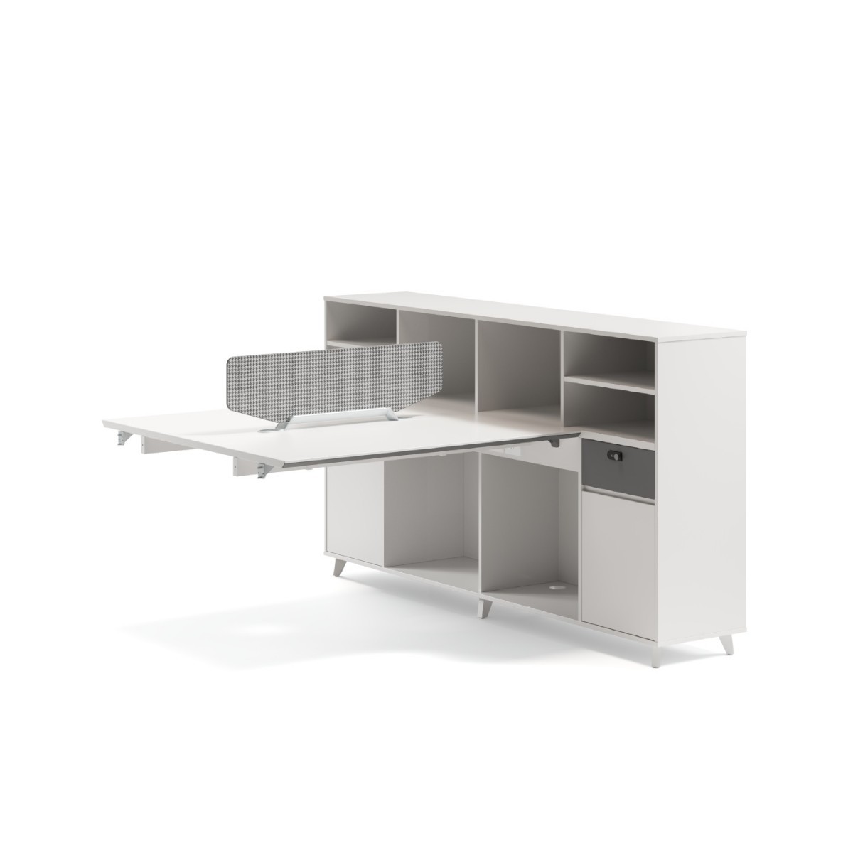 Combinación de escritorio y silla de oficina Personal simple y moderno 6 puestos de trabajo 4 puestos de oficina de personal de la empresa 4 puestos de oficina de personal