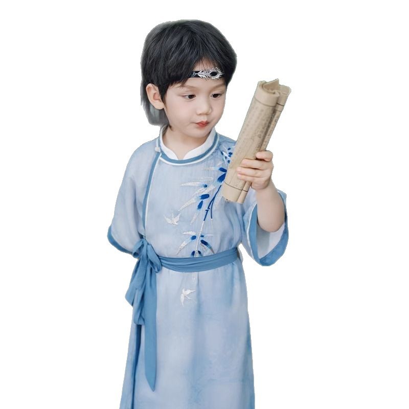 2025秋季新款男童汉服古风帅气中国风明制男孩宝中秋节儿童演出服|undefined