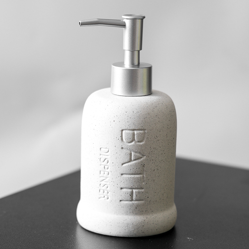 Botella de loción de cerámica de baño de hotel, botella dividida, champú a presión, gel de ducha, loción de manos, acondicionador, botella vacía