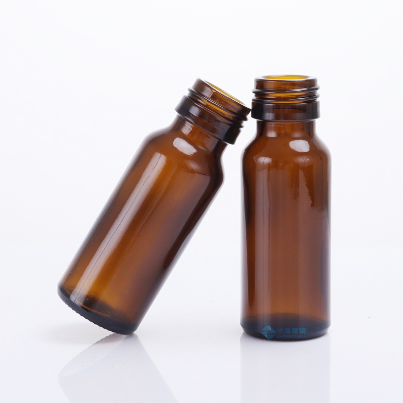 少量カスタムメイドの茶色の経口液ボトル20ml、茶色の遮光ガラス瓶、酵素瓶、ブルーベリー飲料瓶、ワイン瓶|undefined