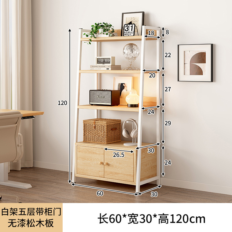 Estante trapezoidal de piso a techo con puerta de gabinete, dormitorio de madera maciza, esquina de la cabecera de la cama, estante de exhibición de la sala de estar, pequeño armario de almacenamiento