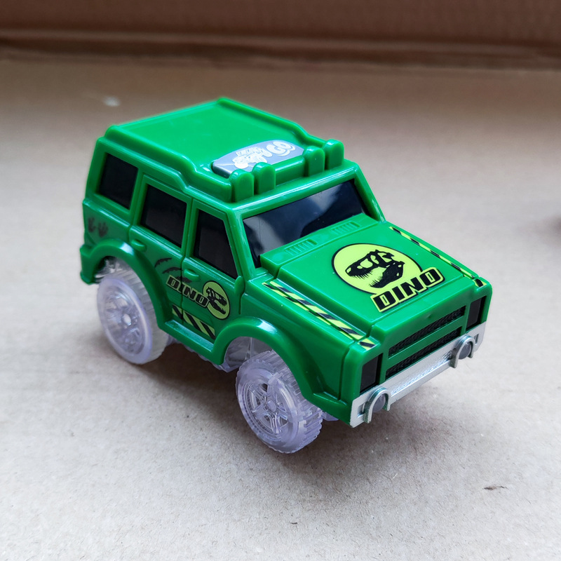 Eléctrico transparente 5-luz caramelo coche muñeca emisora de luz carril accesorios de juguete luz coche de policía ingeniería coche suministro transfronterizo