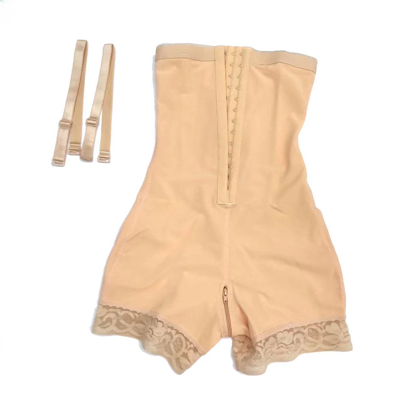 Pantalones de modelado de vientre de cintura alta europeos y americanos pantalones de conformación de cuerpo pantalones de levantamiento de cadera de contracción de vientre pantalones de encaje cremallera corsé Honda ropa interior de una pieza