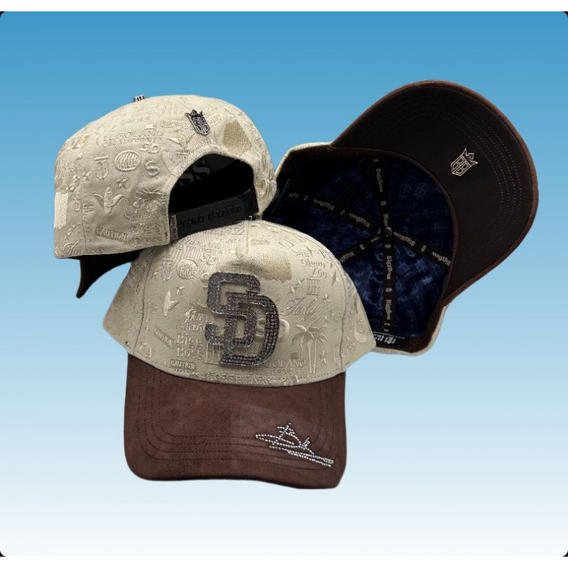 Tendencia transfronteriza hip hop Dandy Dandy sombrero con letras de diamante sombrero de pato doblado a lo largo del sombrero de béisbol image 188