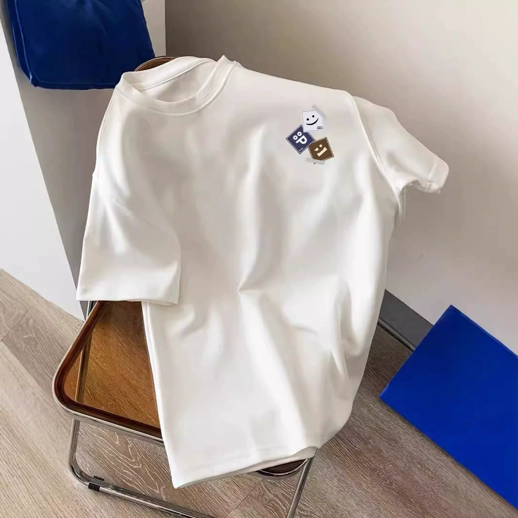 Летние крутые модные мужские футболки из ледяного шелка в гонконгском стиле с круглым вырезом, универсальные повседневные простые топы, одежда для пар