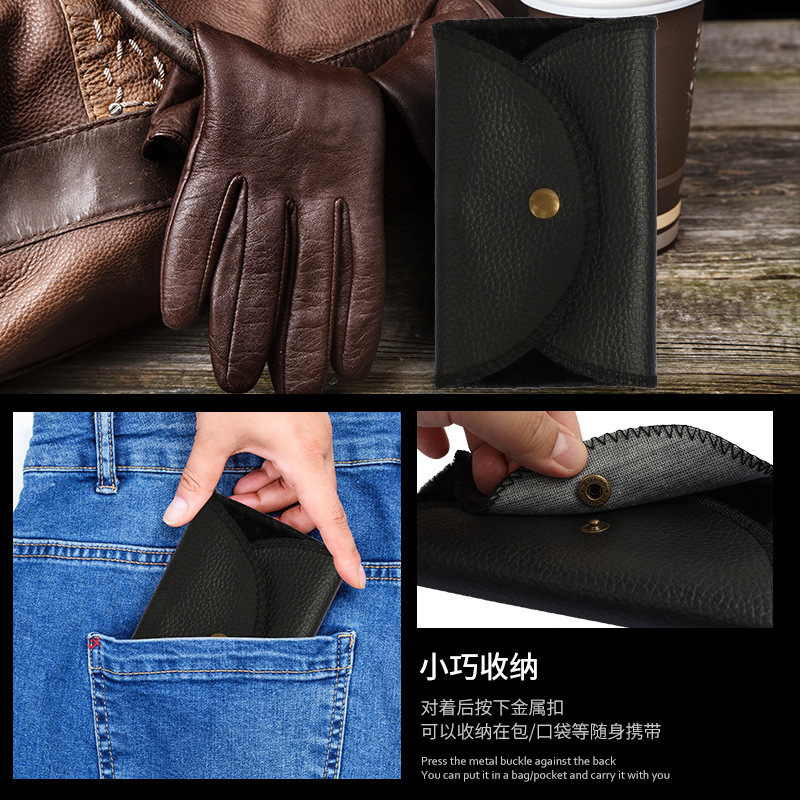 Paño de imitación de cuero para pulir zapatos, esponja para engrasar zapatos de cuero, guantes gruesos para limpieza de coches, guantes para encerar y lavar coches.