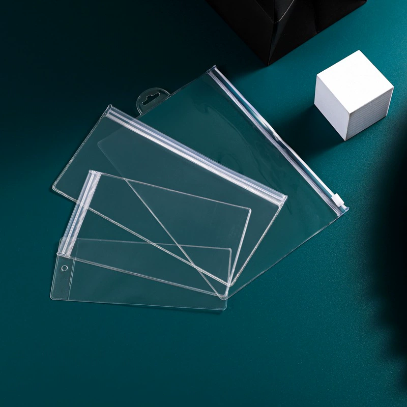 Оптовая Продажа с фабрики прозрачный пенал на молнии мобильный телефон водонепроницаемый самоуплотняющийся пластиковый пакет прозрачный отверстие для подвешивания мешок для хранения ювелирных изделий ПВХ