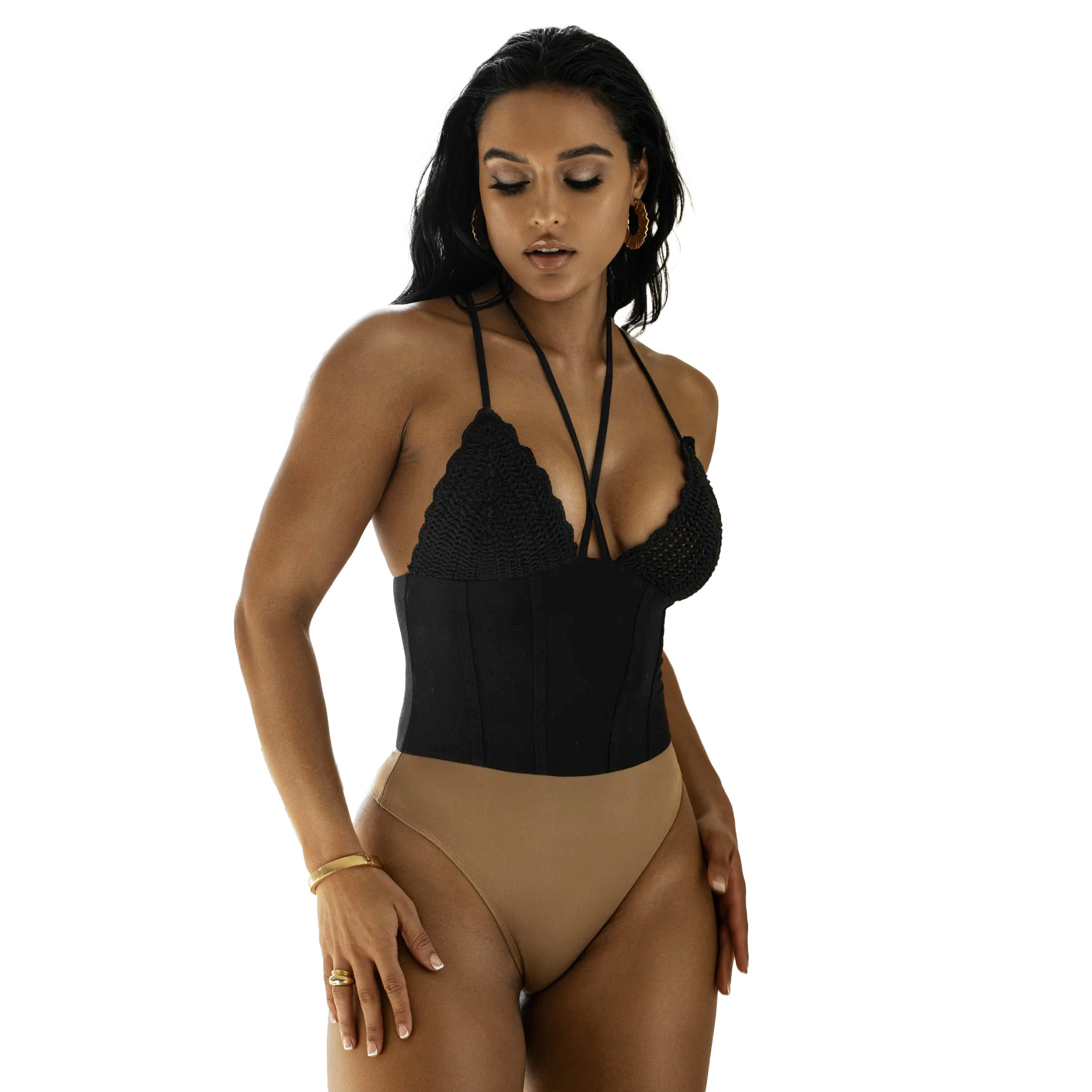 Summer Women Clothing Sexy Sling Bare Back Jumpsuit Hollow Out Knitted Skirt Set 51 Summer Women Clothing Sexy Sling Bare Back Jumpsuit Hollow Out Knitted Skirt Set