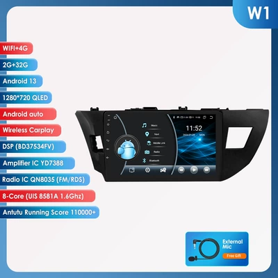 Corolla Corolla Car Navigation — DVD Navigation - 2-32g-wifi-4glte-8581a-carplay-eight-nuclear-10inch-suitable-for-14-16-toyota-corolla-corolla