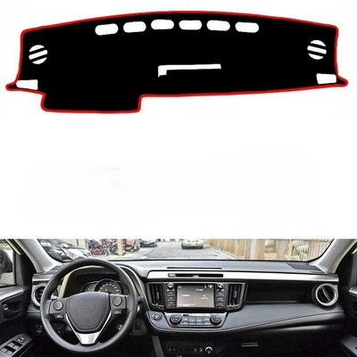 mat, car dashboard sunshade | Günəş əleyhinə siperlik - red-edged-left-hand-drive-single-layer-polyester-without-anti-slip-bottom-purchase-with-caution