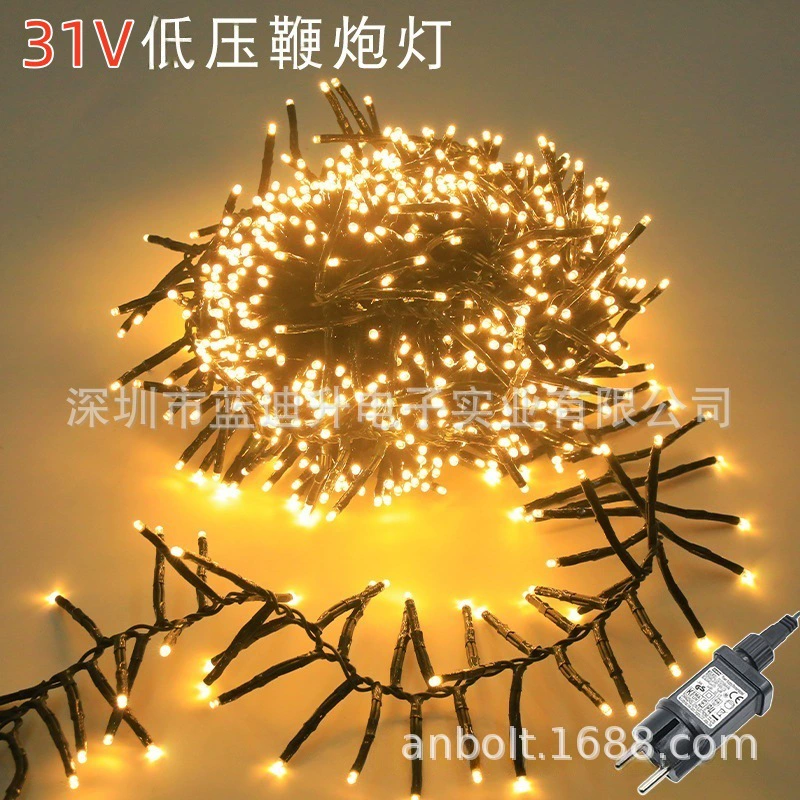 Светодиодный звездный свет струна украшение сад торговый центр Открытый водонепроницаемый Рождественский фестиваль небольшой свет Медный Провод Мигающий Свет