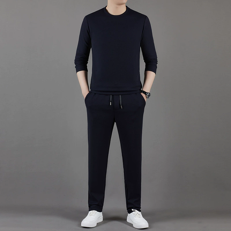 Men's autumn sweatshirt for leisure, sports trousers, fashionable trend set, simple and elegant design