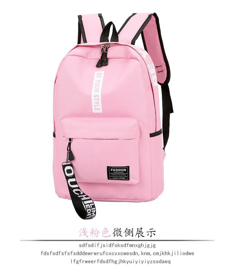 2026er koreanische Schultertasche mit Buchstabenmotiv für Jungen und Mädchen, Mittel- und Oberschüler, Schultasche für Damen mit großem Fassungsvermögen, Campus-Segeltuch-Rucksack