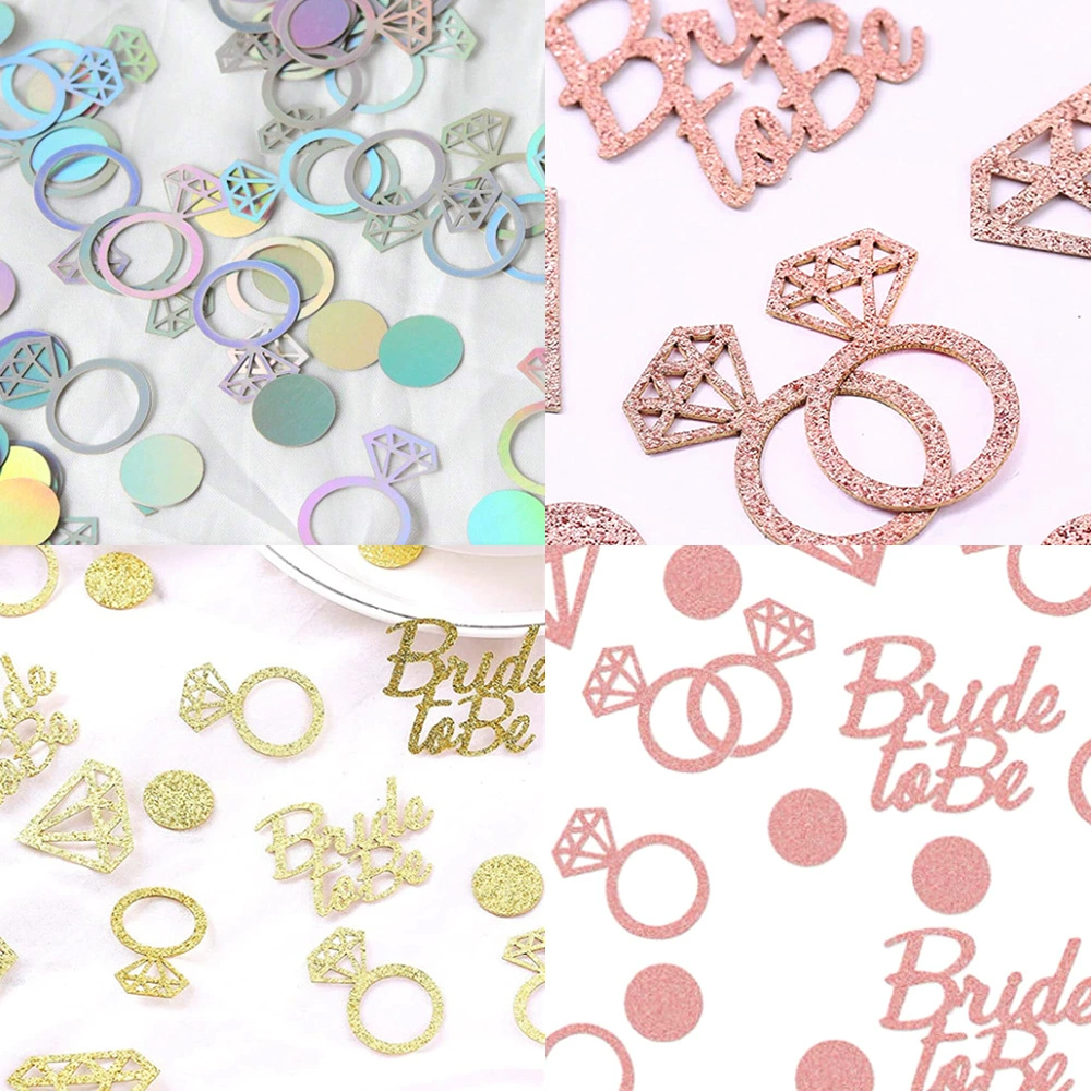 100 кусочков конфетти, предложение руки и сердца, блестки, свадебная вечеринка, бросание подружками невесты, декоративные посыпки, бриллиантовые кольца, сердечки.